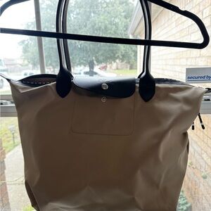Le Pliage Energy L Tote in Black and Cream